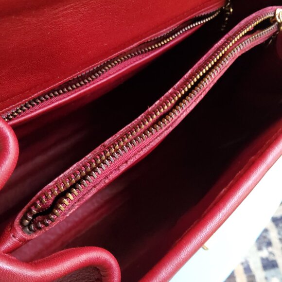 Vintage Coach Manor Crossbody handbag in Burgundy/Red 9977 + Hangtag - Picture 10 of 14